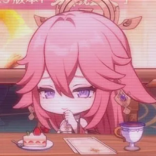 🌟 Yae Miko Genshin Impact Animé, Chibi, Yae Miko, Genshin Impact, Mignon, Jeu vidéo whatsapp sticker