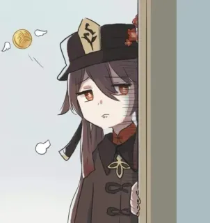 🥺 Hu Tao Genshin Impact 动漫, 电子游戏, 原神, 胡桃, 可爱, 卡通, 贴纸 telegram sticker