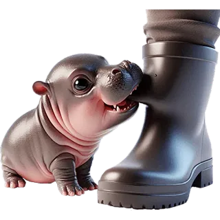 Бегемотик 3 @Nyasticks telegram stickers
