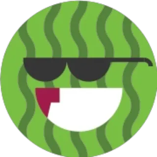 🤓 Wassermelone, cool, Sonnenbrille, Obst, Aufkleber, Essen whatsapp sticker