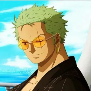 💚 Zoro One Piece anime, character, one piece, zoro, cartoon telegram sticker
