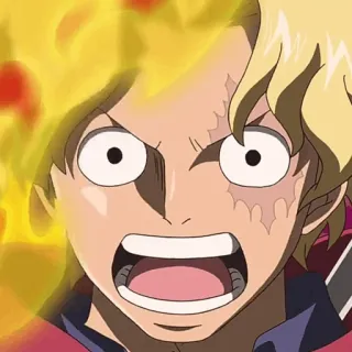 🔥 Sabo One Piece Anime, One Piece, Sabo, Fogo, Personagem telegram sticker