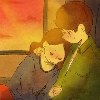 😌 cinta, pasangan, peluk, hubungan, kasih sayang, imut, manis telegram sticker