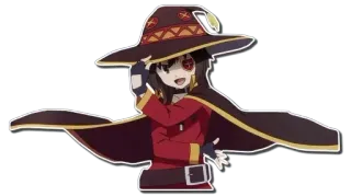 😃 Megumin Konosuba Anime, Personnage, Magie, Mignon, Fille, Megumin, Konosuba whatsapp sticker