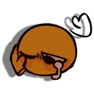 😔 triste, llorando, gafas de sol, emoji, corazón telegram sticker