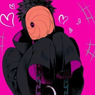 💜 Tobi Naruto anime, tobi, naruto, masked character, fan art telegram sticker