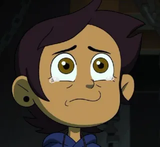 🔮 Luz Noceda The Owl House dessin animé, animé, pleurer, triste, larmoyant, émotion, personnage telegram sticker