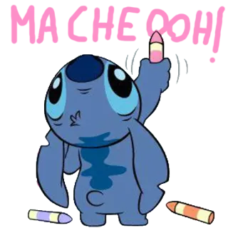 🐨 Stitch MA CHE OOH! Stitch, Lilo & Stitch, cartoon, alien, cute, playful telegram sticker