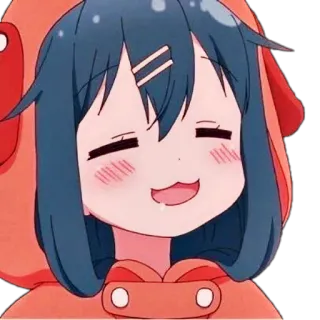 🌨 anime, imut, gadis, tersenyum, kartun telegram sticker