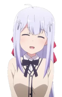 😄 Tenshi Gabriel Dropout Anime, Ragazza, Carina, Angelo, Sorriso telegram sticker