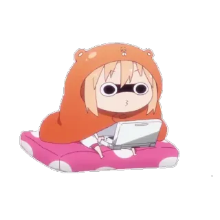🎮 Umaru Doma Himouto! Umaru-chan 动漫, 漫画, 卡通, 角色, 小埋, Q版 whatsapp sticker