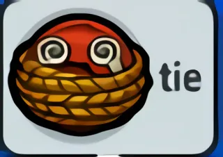 😕 tie tie, knot, rope, cartoon whatsapp sticker