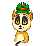 🖐 Mort Madagascar lemure, cartone animato, Mort, Madagascar, animale, carino telegram sticker