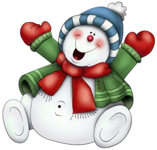 ⛄ ตุ๊กตาหิมะ, ฤดูหนาว, หิมะ, วันหยุด, คริสต์มาส, การ์ตูน, น่ารัก whatsapp sticker