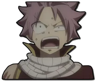 😧 Natsu Dragneel Fairy Tail anime, fairy tail, natsu dragneel, cartoon, manga, shocked, worried telegram sticker