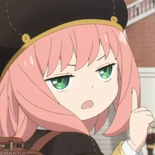 🍥 Anya Forger Spy x Family Animé, Fille, Spy x Family, Anya Forger, Dessin animé, Personnage, Cheveux roses telegram sticker