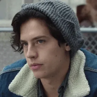 🍁 Jughead Jones Riverdale Jughead, Riverdale, Cole Sprouse, mũ, tuổi teen, show truyền hình telegram sticker