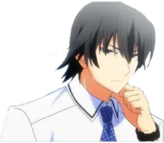 💰 anime, manga, character, male, school uniform telegram sticker
