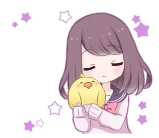 Позитивная-тян - @tg_sticks telegram stickers