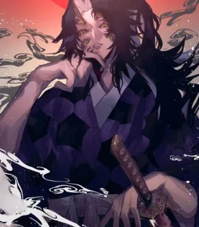🌓 quỷ, katana, anime, siêu nhiên, kiếm, quái vật telegram sticker