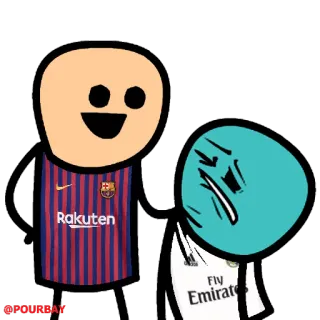 😏 サッカー, スポーツ, ライバル, サッカー, FCバルセロナ, レアル・マドリード telegram sticker