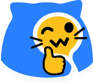 👍 Katze, Daumen hoch, Emoji, Positiv, Tier, Kawaii, Süß, Sticker telegram sticker