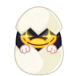 🐣 яйцо, мультфильм, милый, каваий, эмодзи, счастливый, животное telegram sticker