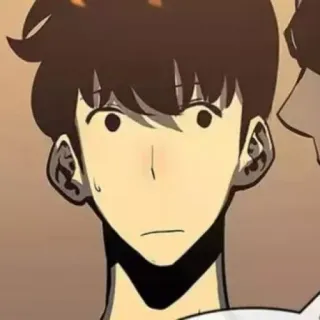 😕 Animé, Dessin animé, Portrait, Homme, Choqué telegram sticker