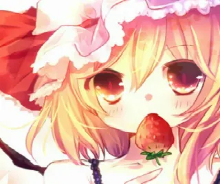 😍 Anime, Mädchen, Erdbeere, Süß, Kawaii, Illustration telegram sticker