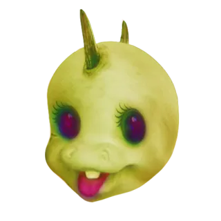 🤢 gruselig, Monster, Einhorn, Fantasy, Gesicht telegram sticker