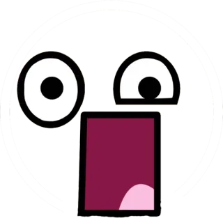 😱 meme, shock, reaction, face, internet, expression, surprise telegram sticker