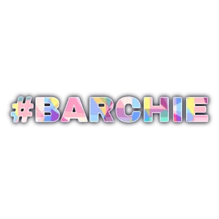 💖 #BARCHIE Hashtag, Barchie, Texto, Colorido telegram sticker