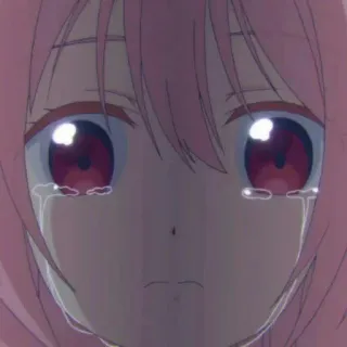 🍭 アニメ, 泣く, 悲しい, 女の子, ピンク髪, エモい telegram sticker