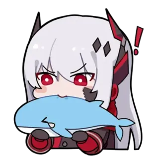 🐋 アニメ, ちびキャラ, クジラ, 可愛い telegram sticker