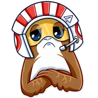 🙄 porg, star wars, pilot, sad, cute, ewok, sticker telegram sticker