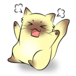 😤 gato, bravo, desenho animado, emoções, adesivo, engraçado, fofo telegram sticker