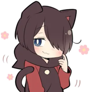☺️ anime, gato, lindo, kawaii, sticker, chibi, manga telegram sticker