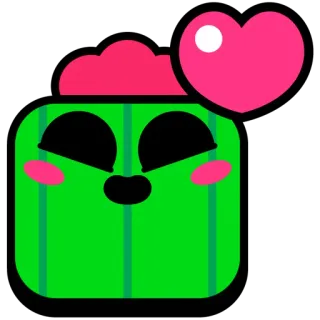 ❤️ cactus, amour, coeur, vert, plante, mignon telegram sticker