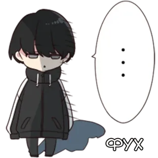 😤 ФУХ Anime, Manga, Expressie, Russisch, Zweet telegram sticker
