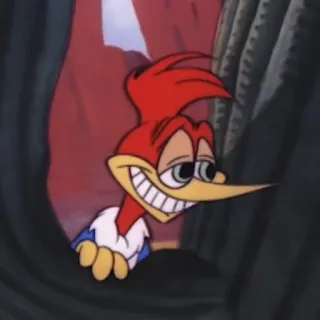 😬 Woody Woodpecker Woody Woodpecker, Cartone animato, Uccello, Animazione, Cartone animato classico whatsapp sticker