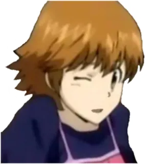 😉 Anime, Cartone animato, Occhiolino, Ragazza, Donna, Personaggio telegram sticker