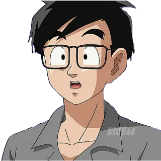😦 Gohan Dragon Ball Anime, Dragon Ball, Gohan, Son Gohan, Kacamata, Saiyan whatsapp sticker