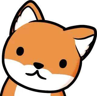 😐 raposa, animal, fofo, desenho animado, mamífero whatsapp sticker