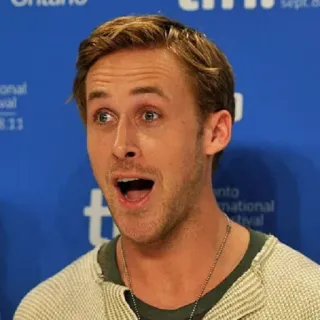 😱 Ryan Gosling, diễn viên, người nổi tiếng, tóc vàng, đàn ông, chân dung telegram sticker