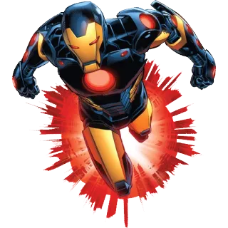 🤖 Iron Man アイアンマン, マーベル, スーパーヒーロー, アーマー, 飛行, コミック telegram sticker