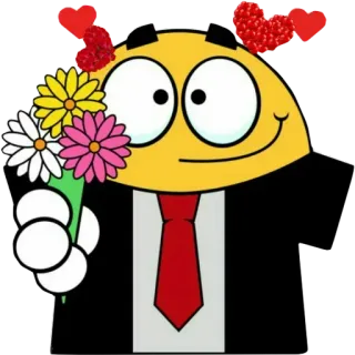 😥 Emoji, Miłość, Serca, Kwiaty, Bukiety, Garnitur telegram sticker