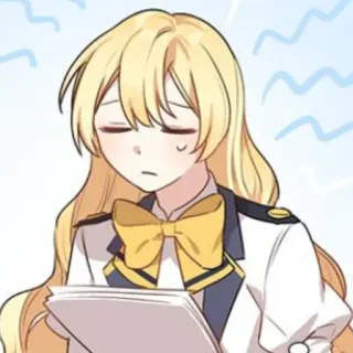 🥡 Anime, Garota, Cabelo loiro, Uniforme, Bonita, Personagem, Desenho animado telegram sticker