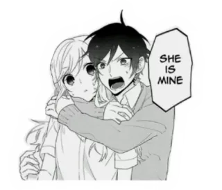 🤗 SHE IS MINE anime, manga, couple, romance, possessive, cartoon telegram sticker