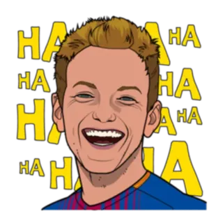 😚 HA laughing, cartoon, happy, smile telegram sticker