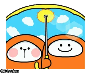 @MHStickers Spoiled Rabbit Rabbit & Smile Happy Day telegram stickers